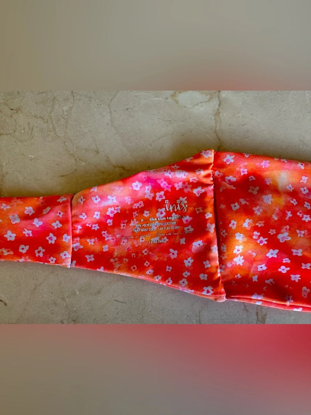 Kulani Kinis Coral Crush extra small bandeau top - Picture 3 of 3